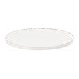 OVIALA - Table à manger ronde 60 cm inclinable plateau blanc/argent et pied noir - Montmartre - vignette