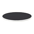 OVIALA - Table à manger ronde 60 cm inclinable noir/argent et pied noir - Montmartre - vignette