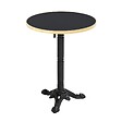 OVIALA - Table à mange ronde 60 cm inclinable noir/doré et pied noir - Montmartre - vignette