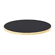 OVIALA - Table à mange ronde 60 cm inclinable noir/doré et pied noir - Montmartre - vignette