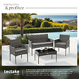 TECTAKE - Salon de jardin en résine tressée PALESE gris - vignette