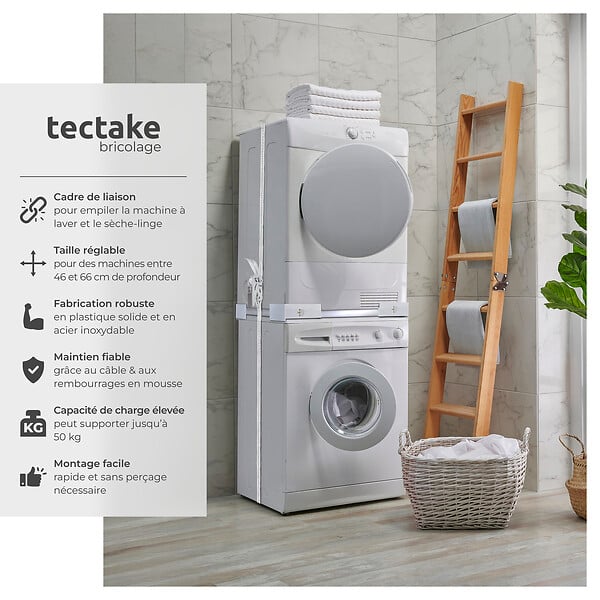 TECTAKE - Cadre de superposition PARRET argent - large