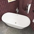 AICA SANITAIRE - Baignoire îlot oval  blanc en acrylique 170x80x58cm,Aica Sanitaire - vignette