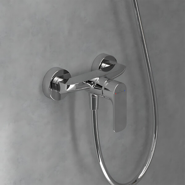 VILLEROY ET BOCH - Mitigeur mécanique douche  Architectura Chrome + Ensemble de douche  Verve Showers 3 jets Chrome - large
