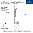 VILLEROY ET BOCH - Mitigeur mécanique douche  Architectura Chrome + Ensemble de douche  Verve Showers 3 jets Chrome - vignette