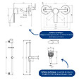 VILLEROY ET BOCH - Mitigeur mécanique douche  Architectura Chrome + Ensemble de douche  Verve Showers 3 jets Chrome - vignette