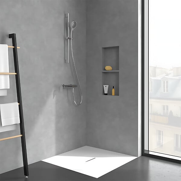 VILLEROY ET BOCH - Mitigeur mécanique douche  Liberty Chrome + Ensemble de douche  Verve Showers 3 jets Chrome - large