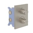 VILLEROY ET BOCH - Façade thermostatique 2 voies  Universal rectangle Brushed Nickel Matt + corps encastré - vignette