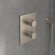 VILLEROY ET BOCH - Façade thermostatique 2 voies  Universal rectangle Brushed Nickel Matt + corps encastré - vignette