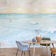 99DECO - Papier peint panoramique - Vagues - Bleu - intissé : 150g/m² - 7 lés : 336x270cm - vignette