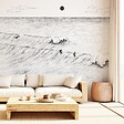 99DECO - Papier peint panoramique - Vagues - Noir - intissé : 150g/m² - 7 lés : 336x270cm - vignette