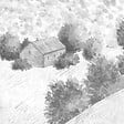 99DECO - Papier peint panoramique - Campagne - Noir - intissé : 150g/m² - 7 lés : 336x270cm - vignette