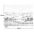 99DECO - Papier peint panoramique - Campagne - Noir - intissé : 150g/m² - 7 lés : 336x270cm - vignette