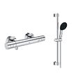 GROHE - Grohe - Mitigeur thermostatique douche Grohtherm 800 + barre de douche + porte savon + douchette Tempesta - vignette
