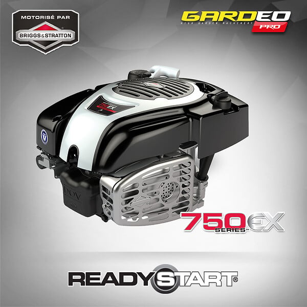 GARDEO PRO - Tondeuse thermique tractée 161CC avec moteur Briggs and Stratton, mulching et éjection latérale - large