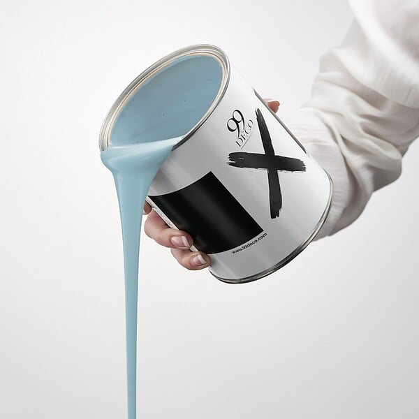99DECO - Peinture Mur Velours - Bleu Lagon - Interieur - 1l - large