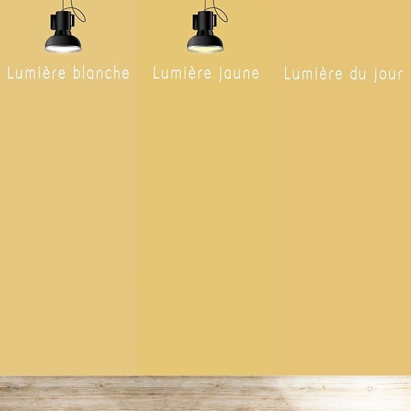 99DECO - Peinture Mur Velours - Jaune Pastel - Interieur - 1l - large
