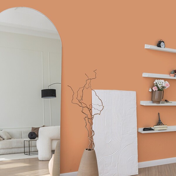 99DECO - Peinture Mur Velours - Rouge Ocre - Interieur - 1l - large