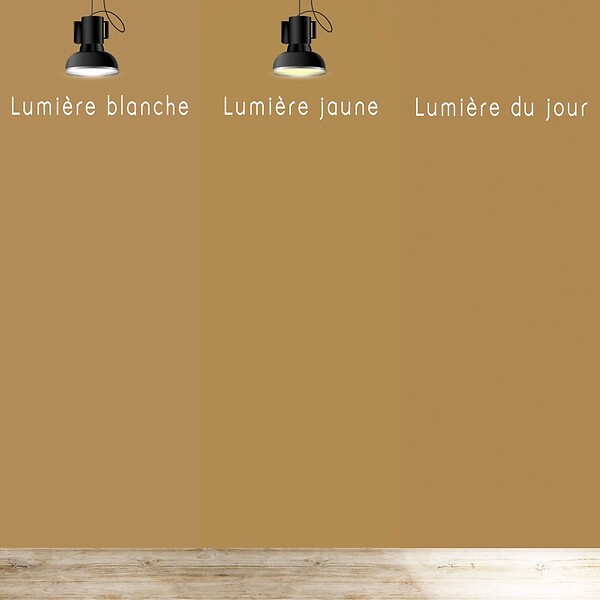 99DECO - Peinture Mur Velours - Jaune Kaki - Interieur - 1l - large