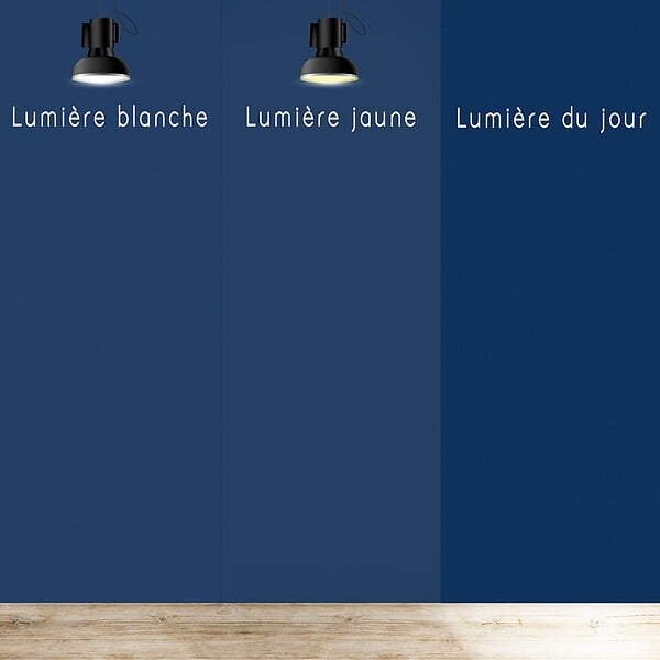 99DECO - Peinture Mur Velours - Bleu Nuit - Interieur - 1l - large