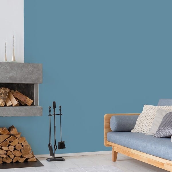 99DECO - Peinture Mur Velours - Bleu Acier - Interieur - 2,5l - large