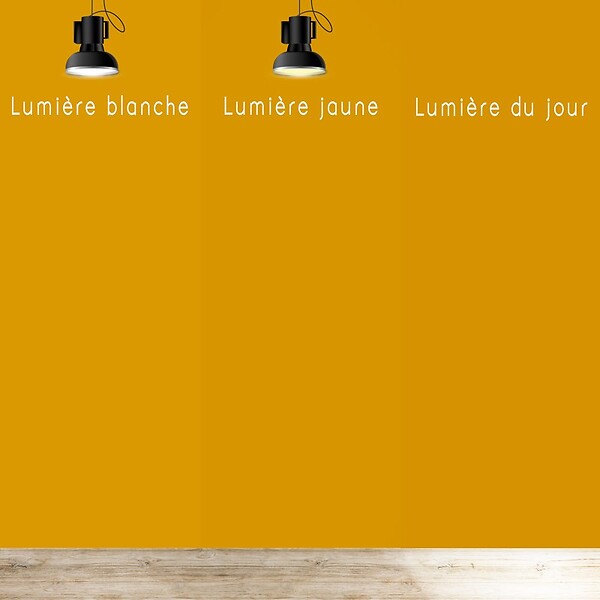 99DECO - Peinture Mur Velours - Jaune Ocre - Interieur - 2,5l - large