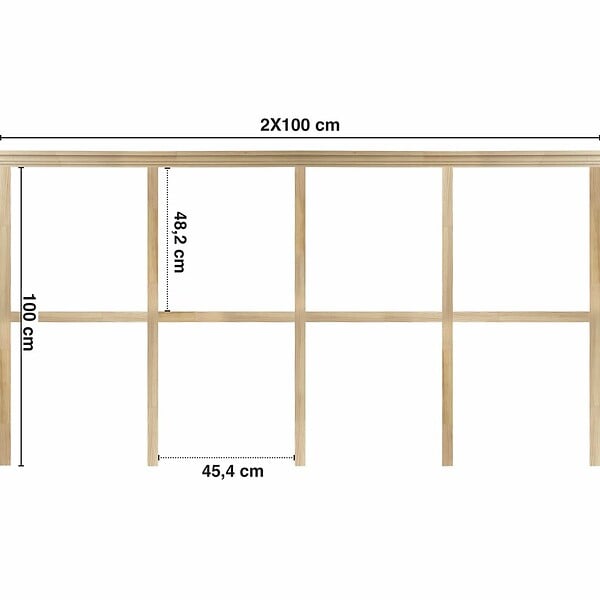 99DECO - Kit de moulures murales pour étagère en bois - Pin Sylvestre abouté - Enora - Prêt à coller et peindre - large
