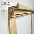 99DECO - Kit de moulures murales pour étagère en bois - Pin Sylvestre abouté - Enora - Prêt à coller et peindre - vignette