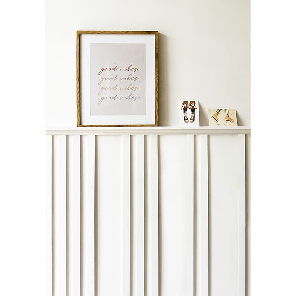 99DECO - Kit de moulures murales pour étagère en bois - Pin Sylvestre abouté - Izia - Prêt à coller et peindre - large