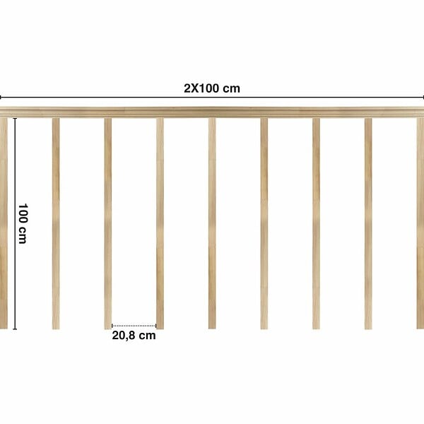 99DECO - Kit de moulures murales pour étagère en bois - Pin Massif Sylvestre abouté - Alba - Prêt à coller et peindre - large