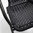 OVIALA - Lot de 4 fauteuils de jardin aluminium et résine noir - Saint Germain - vignette
