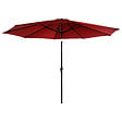 HAPPY GARDEN - Parasol droit HAPUNA rond 3,30m de diamètre rouge - vignette