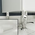 SANIVERRE - Meuble Vasque 80 Cm Encastrée Blanc Sur Pied Salle De Bain - Madrid - vignette