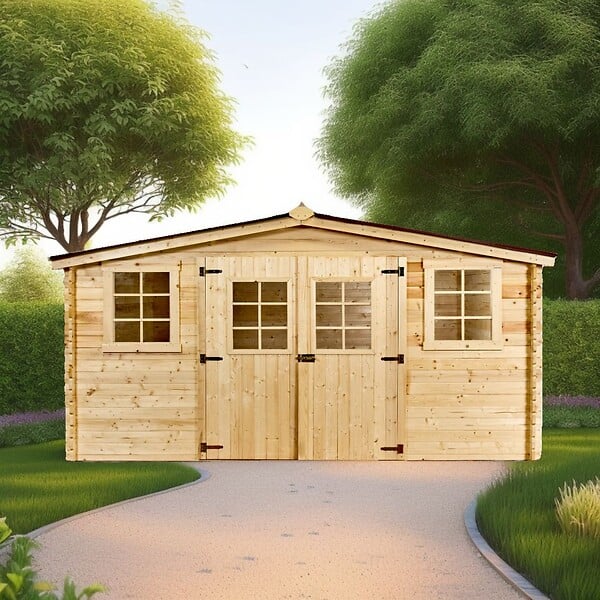 HABRITA - Abri de jardin - Bois - 19mm - 10.67m2 - large