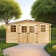 HABRITA - Abri de jardin - Bois - 19mm - 10.67m2 - vignette