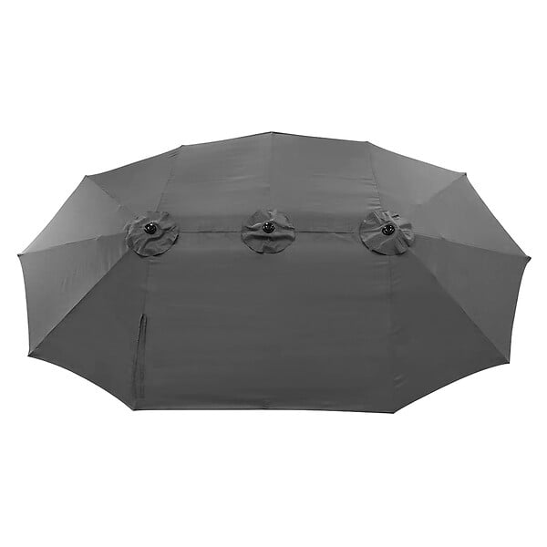 HAPPY GARDEN - Parasol double 2x4m LINAI gris - large