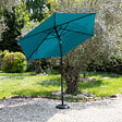 HAPPY GARDEN - Parasol droit HAPUNA rond 2,70m de diamètre bleu - vignette