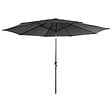 HAPPY GARDEN - Parasol droit HAPUNA rond 3,30m de diamètre gris - vignette