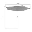 HAPPY GARDEN - Parasol droit HAPUNA rond 2,70m de diamètre noir - vignette