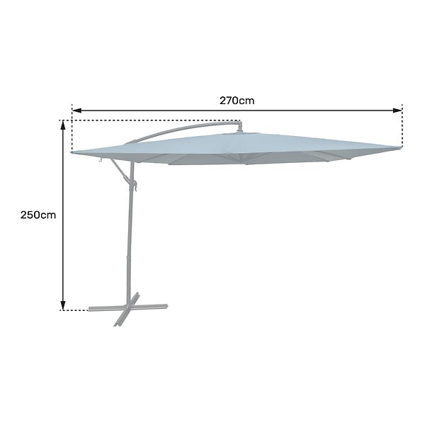 HAPPY GARDEN - Parasol déporté MOLOKAI carré 2,7x2,7m beige - large