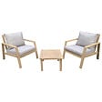 HAPPY GARDEN - Salon de jardin en acacia 2 places GILI - coussins sable - vignette