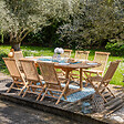 HAPPY GARDEN - Salon de jardin en teck LOMBOK - table ovale extensible - 8 places - vignette