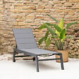 HAPPY GARDEN - Bain de soleil BARBADOS en textilène gris - aluminium gris anthracite - vignette