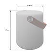 HAPPY GARDEN - Lampe LED à poser avec lanière en simili VELA - vignette