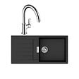 HANSGROHE - Evier 1 bac 980 S52 synthèse noir + robinet de cuisine Vernis Blend M35 210 chromé - vignette