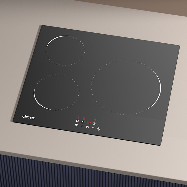 CIARRA - Plaque de cuission induction 3 foyer 59CM 5600W CABBIH3-C - large
