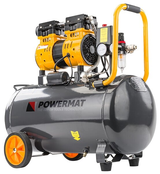 ENTREPOT BRICO - Compresseur à Air Comprimé Sans Huile Double Piston 8 Bar 50 L 3,8 CV - large