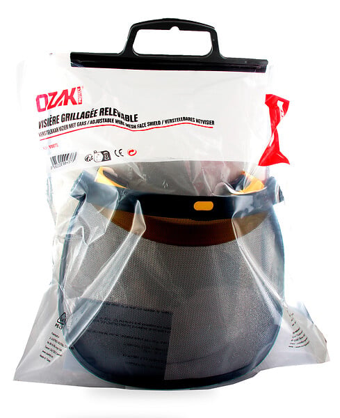 OZAKI - Visière de protection grillagée - Métal - 190mm - large
