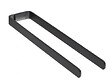 PELLET - Porte serviettes double en aluminium - ALUR - Fabrication Française - Coloris: noir mat - Longueur: 370 mm - vignette