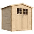 TIMBELA - Abri de jardin en bois - porte verrouillable de haute qualité - I216xL206xH218 cm/3.53 m2 - M343F - vignette